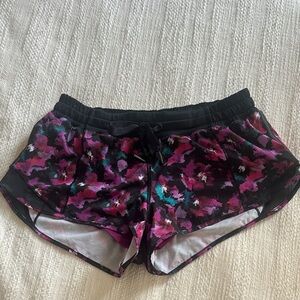 lululemon floral running shorts